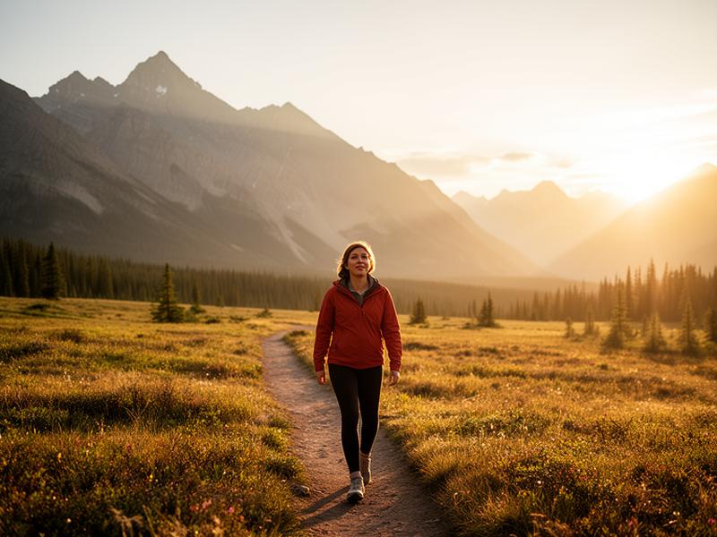 Person walking peacefully on an Alberta trail symbolizing recovery from PTSD