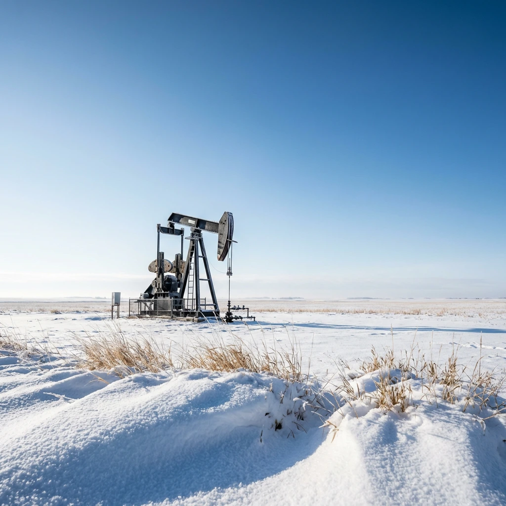 Central Alberta winter landscape near Red Deer